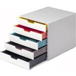 DURABLE Schubladenbox VARICOLOR MIX 5 762527 5Fächer grau/farbig