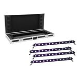 EUROLITE Set 4x LED BAR-12 UV Leiste + Case