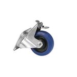 ROADINGER Lenkrolle RD-100B 100mm blau mit Bremse