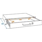 OMNITRONIC Rackschublade mit Schloss 1HE