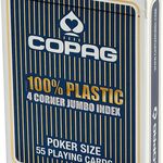 COPAG® Plastik Poker Jumbo Index blau