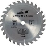 Wolfcraft Kreissägeblatt 20Z 160/16mm, für Holz, Spanplatten