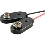 Batterieclip für 9-V Blöcke , einzeln Plastikgehäuse ,10er Pack