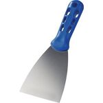 Malerspachtel B.80mm hochglanz-poliert Ku.flachoval,blau VA rostfr.