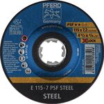 Schruppscheibe X-LOCK PSF STEEL D125xS7,2mm gekr.STA Bohr.22,23mm PFERD - VPE: 10