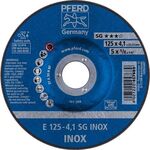 Schruppscheibe SG INOX D125xS4,1mm gekr.INOX Bohr.22,23mm PFERD - VPE: 10