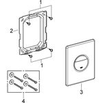 Grohe WC-Betätigung NOVA C 156x197mm mattchrom