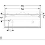 Geberit Waschtischunterschrank MYDAY 1160x410x430mm Lack weiß hochglanz