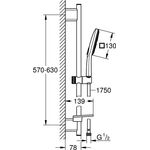 Grohe Bsta RAINSHOWER SMARTACTIVE 130 CU chr