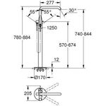Grohe Einhand-Wannenbatterie ESSENCE 1/2Zoll Bd-Mont wa sun