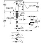 Grohe Einhand-Waschtischbatterie ESSENCE 1/2Zoll M-Size ha graph gebü
