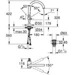GROHE Einhand-Waschtischbatterie Atrio XL-Size cool sunrise