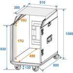 ROADINGER Spezial-Kombi-Case LS5 Laptop-Rack, 17HE