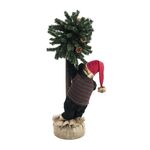 EUROPALMS Weihnachtsbär, mit Tanne, 105cm
