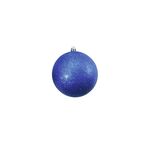 EUROPALMS Dekokugel 10cm, blau, glitzer 4x
