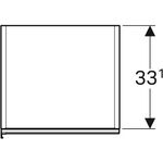 Geberit Hochschrank ACANTO 380x1730x360mm La hgl we Front Glas weiß