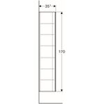 Geberit Hochschrank XENO² 400x1700x351mm Lack matt/greige
