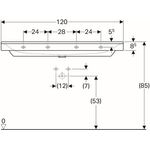 Geberit Waschtisch XENO² 1200x480mm m HL ohne Überlauf weiß KT