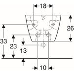 Geberit Wandbidet RENOVA PLAN Square m Überlauf teilgeschlossene Form weiß KT