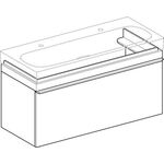 Geberit Waschtischunterschrank CITTERIO 1184x554x504mm Fr Glas taupe/Korpus bm