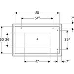 Geberit Lichtspiegel CITTERIO 884x584 x14mm, 22 W Rahmen graubraun