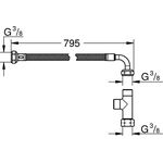 Grohe Installationsset BAU KERAMIK Schlauch T-Stück f Dusch-WC-Aufsatz
