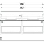 Geberit Waschtischunterschrank iCon 1200x615x476mm f D-WT we hochglanz/Griff