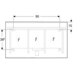 Geberit Lichtspiegel OPTION PLUS SQUARE Bel dir u ind Alu eloxiert 1200x700x35mm