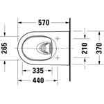 Duravit Wand-WC-Set BENTO STARCK BOX HygieneFlush ti. 370x570mm HG weiß