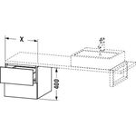 Duravit Konsolenunterschrank L-CUBE 400x320x477mm taupe supermatt