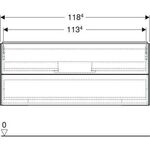 Geberit Waschtischunterschrank ONE 2 Schub 1200x504x470mm gge lackiert matt