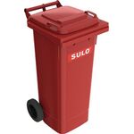 Müllgroßbehälter 80l HDPE rot fahrbar,n.EN 840 SULO