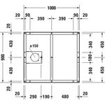 Duravit Fußgestell für Duschwanne Tempano 1000x900mm