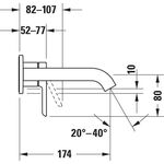 Duravit Einhebel-Waschtischmischer C.1 Unterputz, Ausladung 225mm schwarz matt