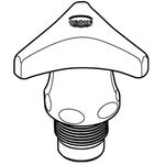 Grohe Oberteil 1/2" Trecorn-Griff Mark rot chr - VPE: 10