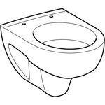 Geberit Wand-Tiefspül-WC RENOVA COMPACT verkürzte Ausladung, mit Spülrand weiß