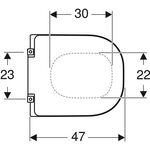 Geberit WC-Sitz RENOVA COMFORT barrierefrei, antibakteriell weiß