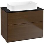 V&B Waschtischunterschrank FINION 800x603x501mm Abdpl Glas bl ma Wln ven