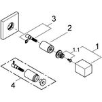 Grohe UP-Ventil Oberbau EUROCUBE chr