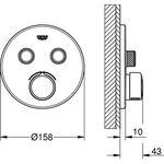 Grohe UP-Mischer SMARTCONTROL m 2 ASV chr