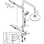 Grohe Duschsystem TEMPESTA SYSTEM 210 Flex m Umstellung chr