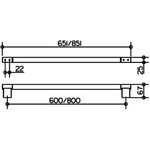 Keuco Badetuchhalter PLAN 600mm vc