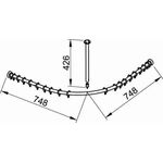 Keuco Brausevorhangstangen-Set PLAN f Viertelkreis-Dusche ES/sw