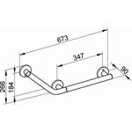 Keuco Winkelgriff PLAN CARE 135° li Ausf alu sil-elo