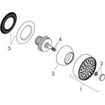 Seitenbrause AXOR 1jet DN 15, runde Rosette chrom