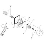 Abstell- u Umstellventil AXOR CITTERIO M Trio/Quattro, Unterputz chrom