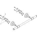 Haltestange AXOR MONTREUX 463mm, Wandmontage chrom