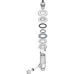 HG Absperrventil für Dreiloch-Waschtischarmatur, chrom