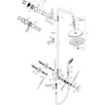 HG Showerpipe CROMA 220 AIR 1jet DN 15, mit Einhebelmischer chrom