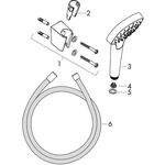 HG Brauseset CROMA SELECT E VARIO Isiflex Brauseschlauch 1600mm weiß/chrom
